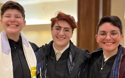 From left: Cantors Kalix Jacobson, Jordan Goldstein and Ze’evi Tovlev (Photo courtesy of Kalix Jacobson)