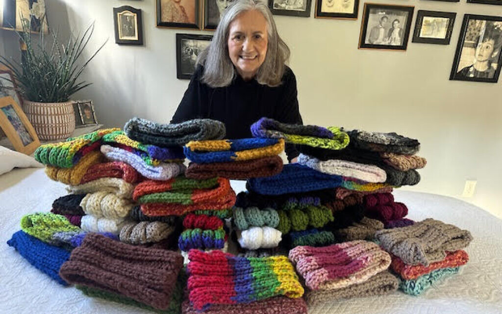 Fran Fall and dozens of her homemade headwraps (Photo courtesy of Lee Schwebel) Fran Fall and dozens of her homemade headwraps (Photo courtesy of Lee Schwebel)