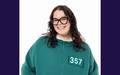 Rabbi Jamie Field poses as a contestant for "Squid Game: The Challenge" on Netflix. (Tom Dymond/Netflix)