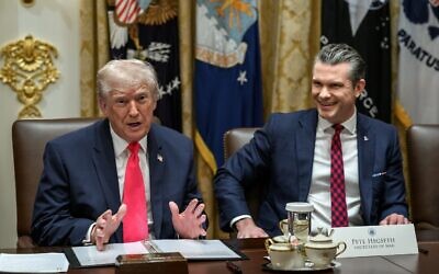 U.S. President Donald Trump holds a cabinet meeting, alongside Pete Hegseth, the U.S. secretary of war, in the Cabinet Room of the White House, Dec. 2, 2025. (Credit: Daniel Torok/White House)