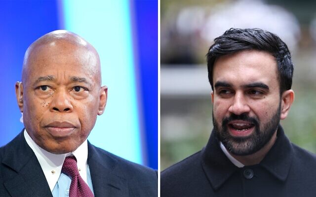 Once he assumes office in January, Mayor-elect Zohran Mamdani (right) will have the power to revoke or modify Eric Adams’ (left) executive orders. (Left: John Lamparski/Getty Images; Right: Angela Weiss/AFP via Getty Images)