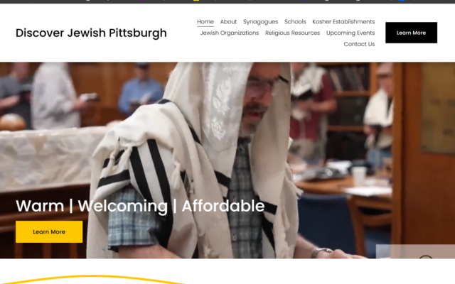 Discover Jewish Pittsburgh home page. (Screenshot by David Rullo) Discover Jewish Pittsburgh home page. (Screenshot by David Rullo)