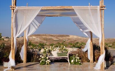 A chuppah for a Jewish wedding (Getty images).