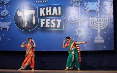 Mumbai's Khai Fest featured Bollywood dancing alongside Hanukkah foods. (Courtesy Joint Distribution Committee)
