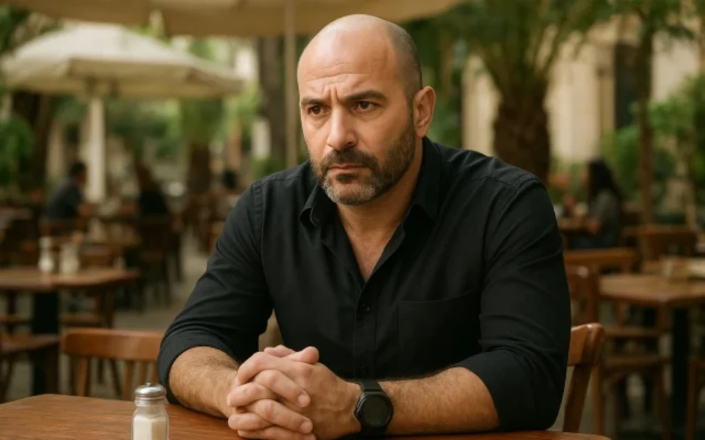 Definitely not Lior Raz sitting at a Tel Aviv cafe (Image generated by ChatGPT via The Times of Israel)