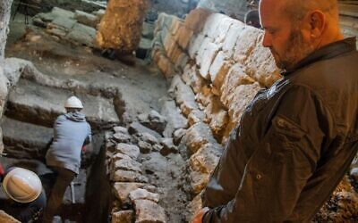 A 2,000-year-old ritual bath is unearthed beneath the Western Wall Plaza in a discovery announced on Dec. 29, 2025. (Photo by Emil Aladjem/Israel Antiquities Authority)
