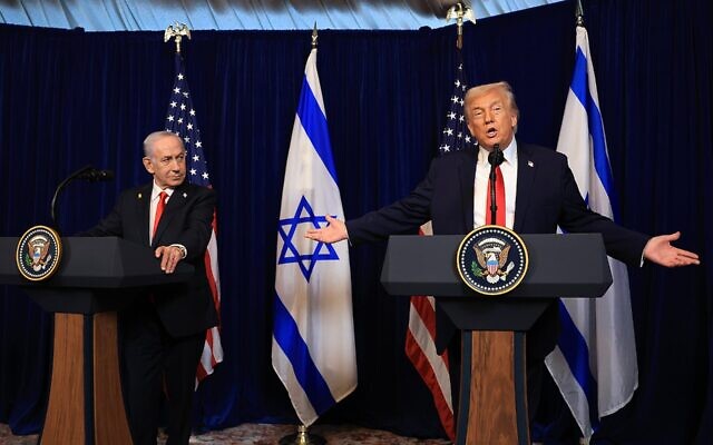 President Donald Trump holds a press conference with Israeli Prime Minister Benjamin Netanyahu at his Mar-a-Lago club on Dec. 29, 2025 in Palm Beach, Florida. (Joe Raedle/Getty Images) President Donald Trump holds a press conference with Israeli Prime Minister Benjamin Netanyahu at his Mar-a-Lago club on Dec. 29, 2025 in Palm Beach, Florida. (Joe Raedle/Getty Images)