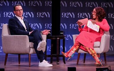 Pennsylvania Gov. Josh Shapiro interviewed on stage by Gayle King at the 92nd Street Y in Manhattan, Jan. 27, 2026. (Michael Priest Photography)