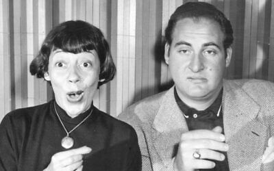 Imogene Coca and Sid Caesar in a promotional photo for "Your Show of Shows," in 1952. The television show ran on NBC from 1950 to 1954. (NBC Wikipedia)