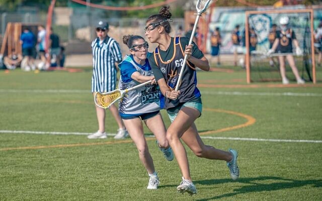 Teens compete during a service trip to Israel with Israel Lacrosse Association. (Photo courtesy of Tara Surloff)