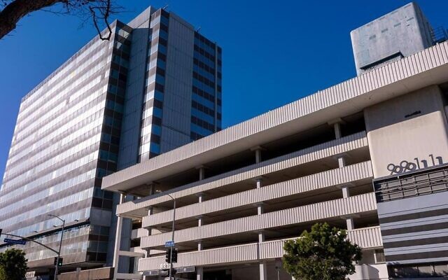 The 16-story building at 9911 W. Pico Blvd. in Los Angeles that Chabad plans to convert into the Chabad Campus for Jewish Life after a $100 million gift from real estate investor Alon Abady. (Chabad.org) The 16-story building at 9911 W. Pico Blvd. in Los Angeles that Chabad plans to convert into the Chabad Campus for Jewish Life after a $100 million gift from real estate investor Alon Abady. (Chabad.org)