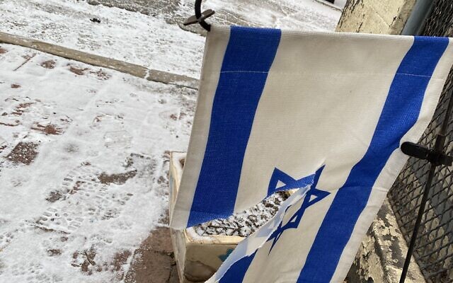 Deena Blumenfeld’s Israeli flag has been targeted by a vandal for the third time. It’s the fourth antisemitic incident to happen at her home in less than two years. (Photo provided by Deena Blumenfeld)