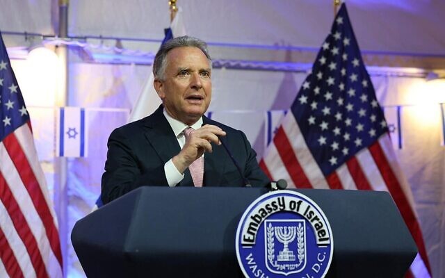 Steve Witkoff, U.S. special envoy to the Middle East, speaks at an event marking Israel's 77th Independence Day at the Israeli ambassador's residence in Washington, May 5, 2025. (Photo by Shmulik Almany/Israeli Embassy in Washington)