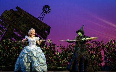 Zoe Jensen as Glinda and Jessie Davidson as Elphaba in the National Tour of “Wicked” (Photo by Joan Marcus)