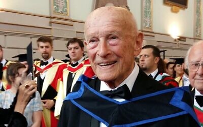 Josef Veselsky recieves an honorary degree from Trinity College Dublin in 2016. (Trinity College Dublin/Facebook)