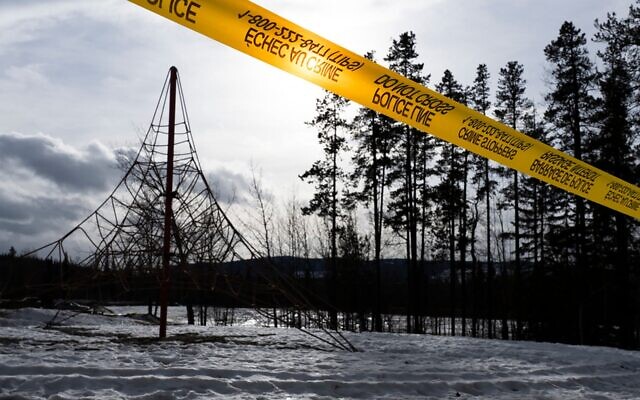 The playground at Tumbler Ridge Secondary School following a mass shooting on Feb. 10. (Paige Taylor White / AFP via Getty Images) The playground at Tumbler Ridge Secondary School following a mass shooting on Feb. 10. (Paige Taylor White / AFP via Getty Images)