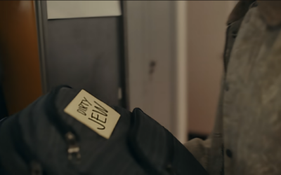 A teenager finds a Post-It note with the words "Dirty Jew" on his backpack in the 2026 Super Bowl ad from Robert Kraft's Blue Square Alliance. (Screenshot)