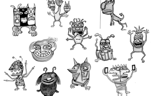 Illustrated monsters by Gary Hirsch. (Image courtesy of Ari Lightman) Illustrated monsters by Gary Hirsch. (Image courtesy of Ari Lightman)