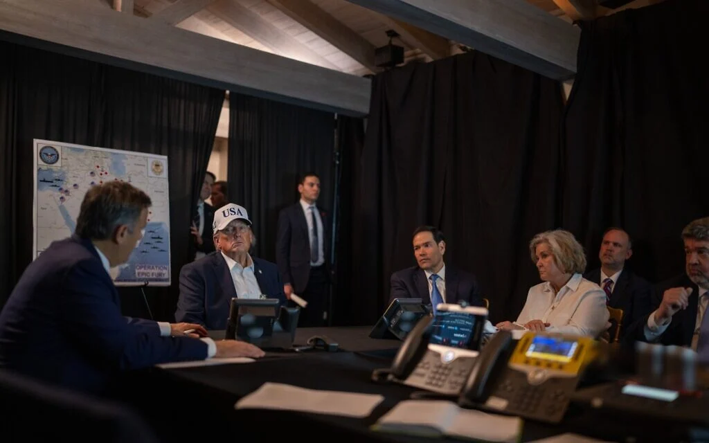 US President Donald Trump monitors the Iran strikes at his Mar-a-Lago resort in Florida on February 28, 2026 (White House) US President Donald Trump monitors the Iran strikes at his Mar-a-Lago resort in Florida on February 28, 2026 (White House)