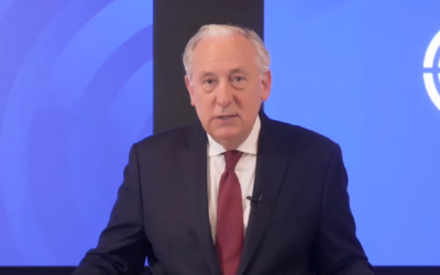 The president and CEO of the Jewish Federations of North America, Eric Fingerhut, gives the organization's first “State of the Jewish Union” address on Feb. 19, 2026. (Screenshot)