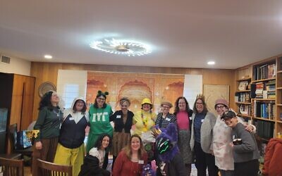 Participants of a female-led Megillah reading in Pittsburgh (Photo courtesy of Beth Kissileff)