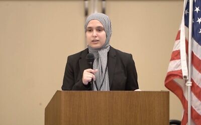 Sameerah Munshi, a former advisory member of President Trump’s Religious Liberties Commission, addresses the Parental Power Summit, June 12, 2024. Munshi resigned from the commission on March 12, 2026, in protest of what she said was a “Zionist political agenda.” (Screenshot via YouTube)