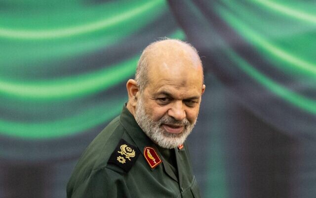 Ahmad Vahidi, then deputy commander of Iran's Islamic Revolutionary Guard Corps, arrives at the sixth anniversary of Qassem Soleimani's killing at Tehran's Musalla. Soleimani, the former commander of the Quds Force of the IRGC, was killed in 2020 in a U.S. missile strike in Iraq. (Sobhan Farajvan/Pacific Press/LightRocket via Getty Images) Ahmad Vahidi, then deputy commander of Iran's Islamic Revolutionary Guard Corps, arrives at the sixth anniversary of Qassem Soleimani's killing at Tehran's Musalla. Soleimani, the former commander of the Quds Force of the IRGC, was killed in 2020 in a U.S. missile strike in Iraq. (Sobhan Farajvan/Pacific Press/LightRocket via Getty Images)