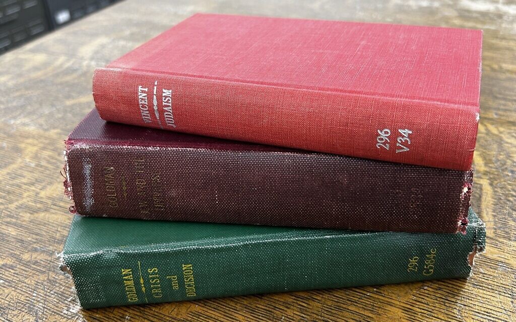 Of the 58 volumes from the Goodwill Collection placed at the Carnegie Library of Pittsburgh, only three are easily discoverable today. (Photo courtesy of Eric Lidji)