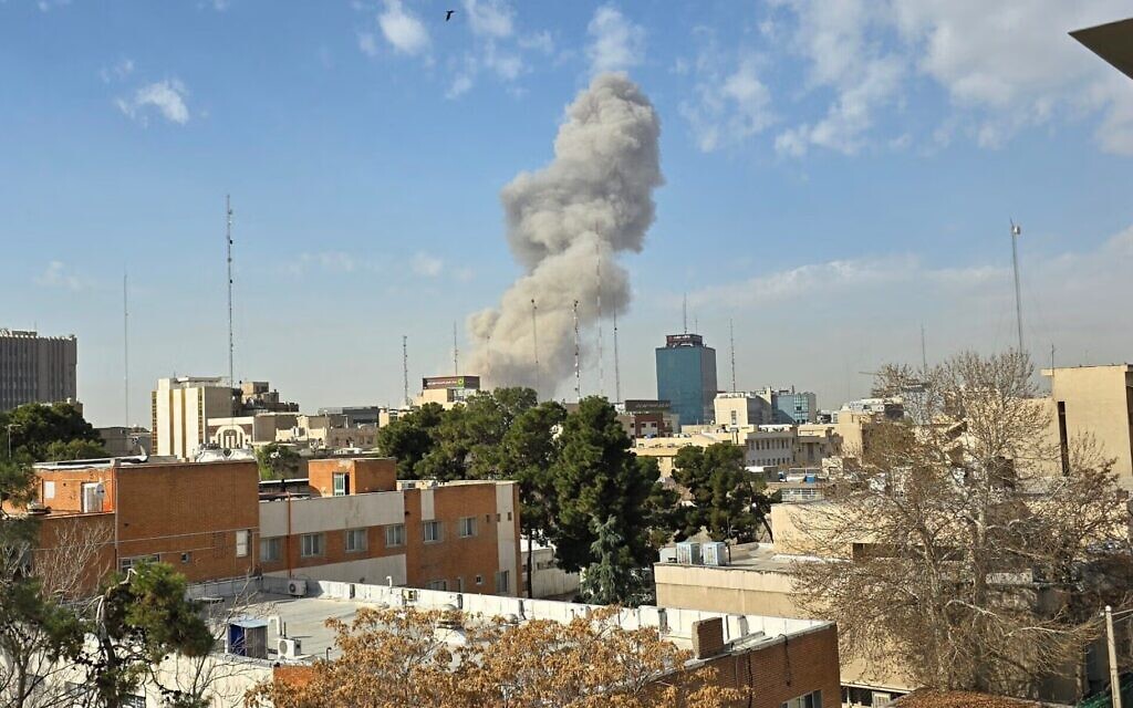 A plume of smoke rises after an explosion on Feb. 28, 2026 in Tehran as U.S. and Israeli forces launch a strike on Iran. (Photo by Majid Saeedi/Getty Images) A plume of smoke rises after an explosion on Feb. 28, 2026 in Tehran as U.S. and Israeli forces launch a strike on Iran. (Photo by Majid Saeedi/Getty Images)
