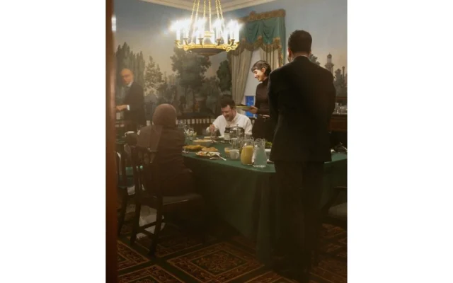 New York City Mayor Zohran Mamdani and his wife host anti-Israel activist Mahmoud Khalil at Gracie Mansion, the official mayoral residence, in New York City, March 8, 2026. (Source: New York City mayoral social media)