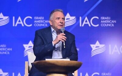 Steve Witkoff, U.S. special envoy to the Middle East, speaks to Australian broadcaster Erin Molan at a gathering in Hollywood, Fla., hosted by the Israeli-American Council, Jan. 15, 2026. (Photo by Noam Galai/IAC, via JNS)