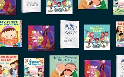 New children’s books for Passover in 2026 include ones about welcoming guests and women of Jewish history. (Collage by Grace Yagel)