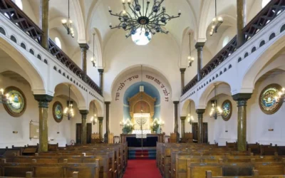 The interior of the Synagogue of Liège in Belgium. (Credit: Courtesy of the Municipality of Liège)