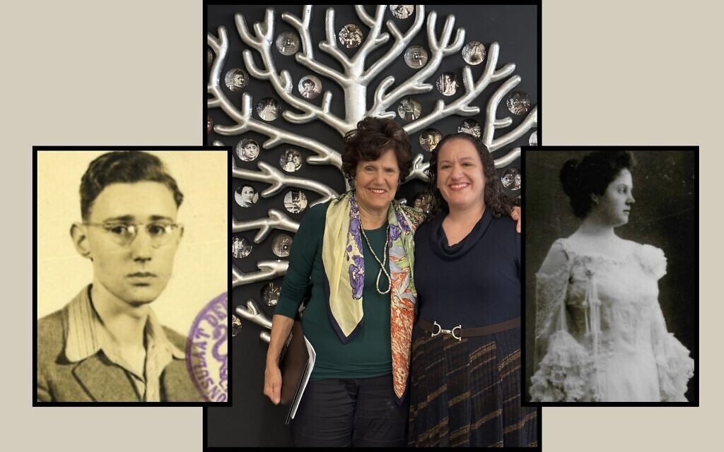 Jewish food writer Joan Nathan (center left) and researcher Moriah Amit learned about the Holocaust histories of Nathan's relatives, Wolfgang Bernheim (far left) and his grandmother, Marie Bernheim. (Images courtesy Center for Jewish History)