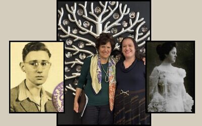 Jewish food writer Joan Nathan (center left) and researcher Moriah Amit learned about the Holocaust histories of Nathan's relatives, Wolfgang Bernheim (far left) and his grandmother, Marie Bernheim. (Images courtesy Center for Jewish History)