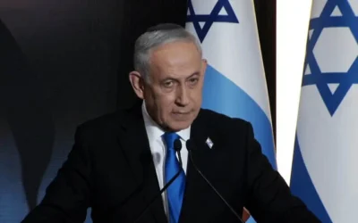 Prime Minister Benjamin Netanyahu speaks at the state Memorial Day ceremony at Mount Herzl, Jerusalem, April 21, 2026. (GPO screenshot)
