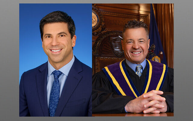 U.S. District Judge Roy Altman and
Pennsylvania Supreme Court Justice David Wecht. (Photos courtesy of StandWithUs)