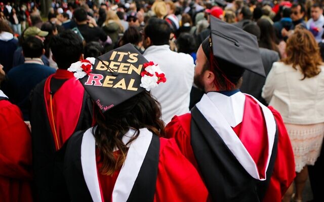 Graduates and guests of Rutgers University graduation exit the ceremonies. (Eduardo Munoz Alvarez/Getty Images) Graduates and guests of Rutgers University graduation exit the ceremonies. (Eduardo Munoz Alvarez/Getty Images)