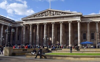 The British Museum with visitors outside, Feb. 28, 2025. (Vuk Valcic/SOPA Images/LightRocket via Getty Images)