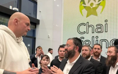 Sen. John Fetterman (D-Pa.) visits Chai Lifeline’s new regional center in Jackson, N.J., on June 1, 2026. (Credit: Courtesy)