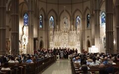 Attendees enjoy a June 8 concert featuring cantors, choirs and other dedicated singers. (Photo by Adam Reinherz)