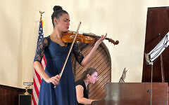 Israeli violinist Roni Shitrit and Turkish pianist Izem Gurer perform at the Blairsville Chamber Music Society concert in Nov. 2025. (Photo courtesy of Blairsville Chamber Music Society)