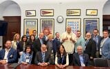 Pennsylvania Sen. John Fetterman met with the Jewish Federation of Greater Pittsburgh representatives and other Jewish Pittsburghers during a recent trip to Washington, D.C. (Photo courtesy of Rick Wice)