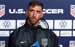 Goalkeeper Matt Turner of the United States talks to the media ahead of the 2026 World Cup at the Great Park Sports Complex on June 9, 2026, in Irvine, California.  (Jamie Squire/Getty Images)