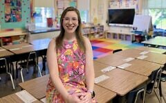 Educator Elizabeth Friedman sits inside her classroom at Winchester Thurston School. (Photo courtesy of Elizabeth Friedman)