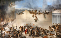 “Destruction of the Jerusalem Temple” (By Francesco Hayez, public domain, via Wikimedia Commons)