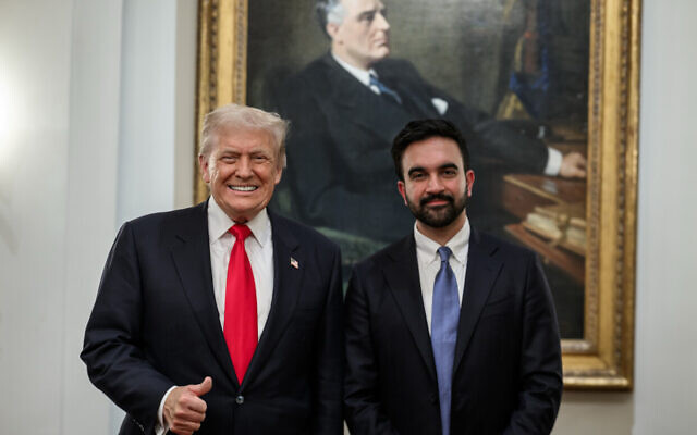 Zohran Mamdani's meeting with president Donald Trump at the White House, Nov. 21, 2025 (White House photo, public domain, via Wikimedia)