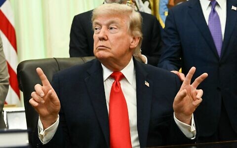 President Donald Trump speaks before signing a proclamation in the Oval Office of the White House in Washington, DC, on June 11, 2026. (Kent NISHIMURA / AFP)