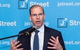 Jeremy Ben-Ami, president of J Street, speaks at the group's national conference in 2018. (Michael Brochstein/SOPA Images/LightRocket via Getty Images)