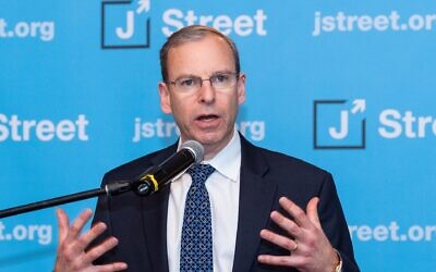 Jeremy Ben-Ami, president of J Street, speaks at the group's national conference in 2018. (Michael Brochstein/SOPA Images/LightRocket via Getty Images)